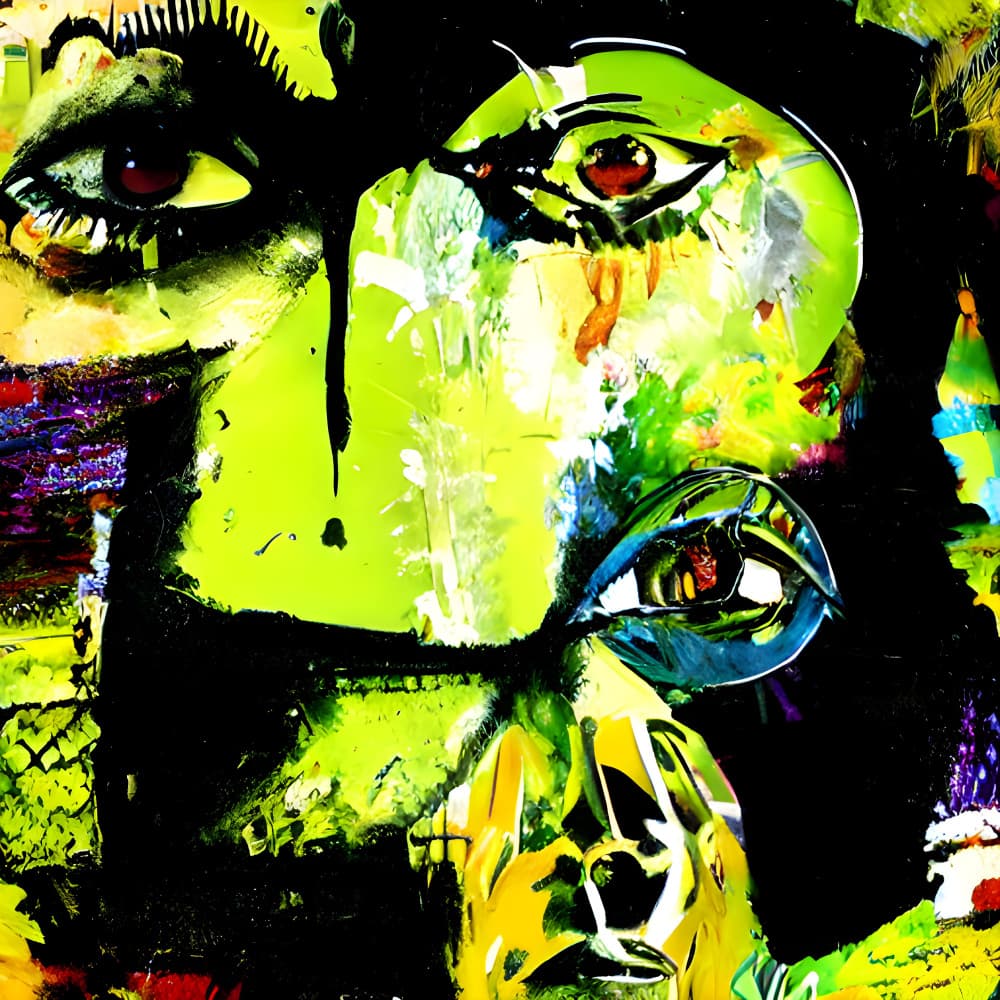Intense Abstract Gaze by mnemonixART — canvas wall art