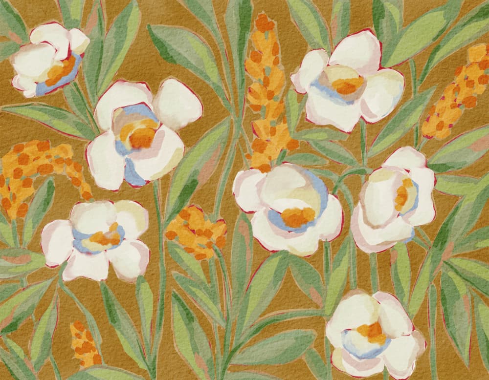 Vibrant Garden Blooms by Nikita Jariwala — canvas wall art