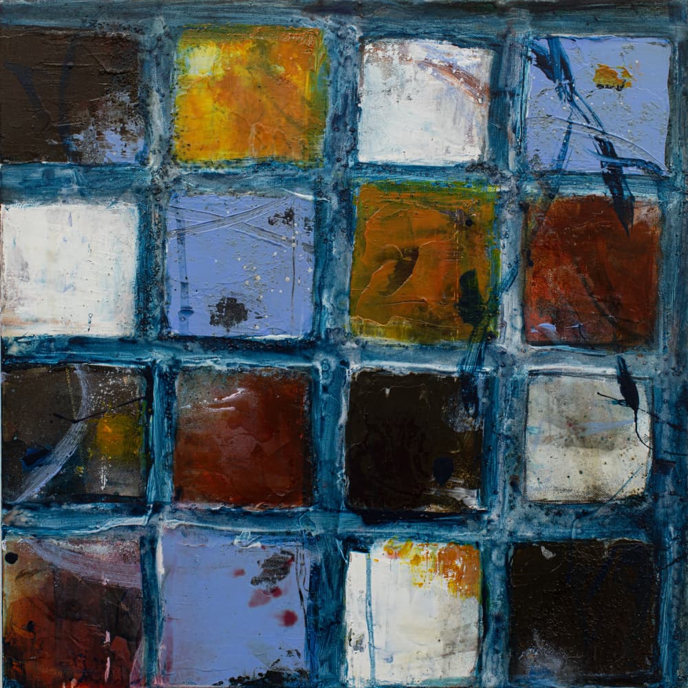 Abstract Color Grid by Deb Chaney — canvas wall art