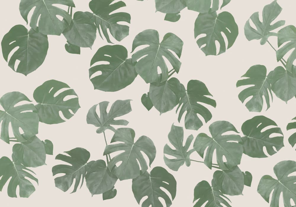Green Monstera Pattern by Old Artists Studio II — canvas wall art