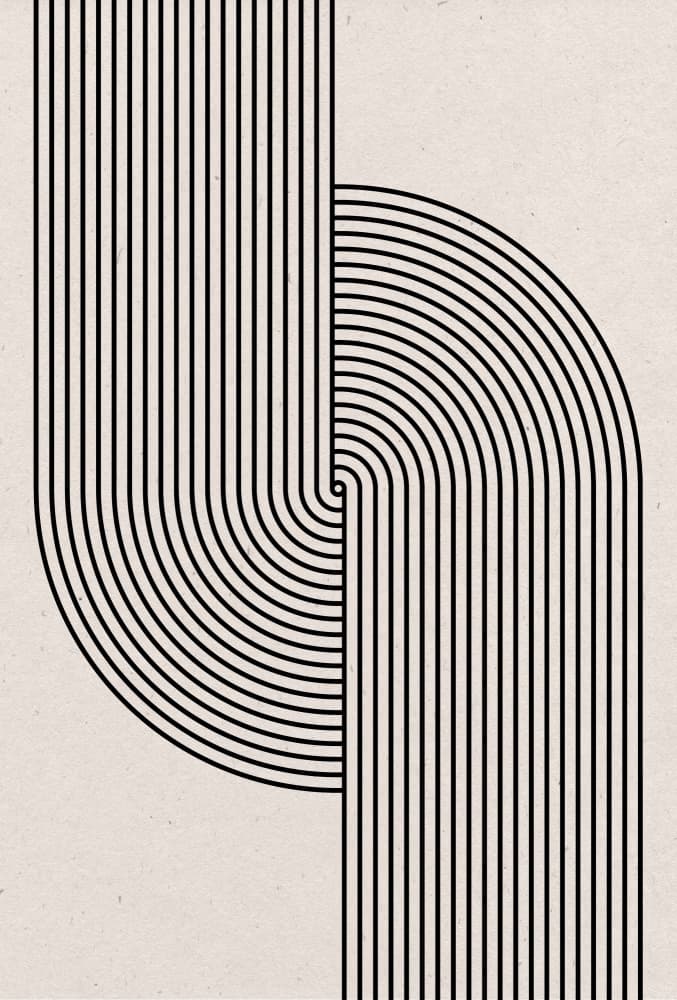 Curved Symmetry by THE MIUUS STUDIO — canvas wall art