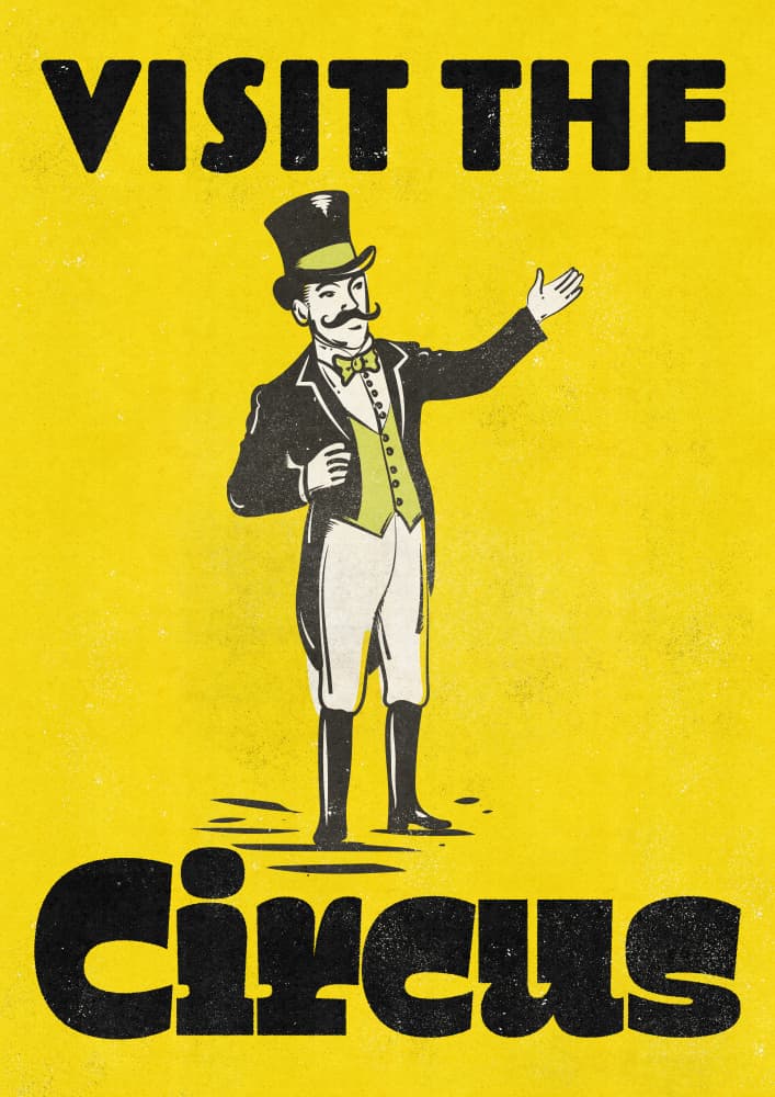Vintage Circus Ringmaster by Nicholas — canvas wall art