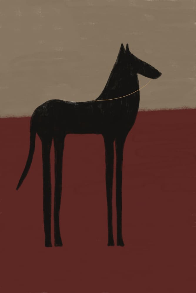Abstract Black Horse by The Art Concept — canvas wall art