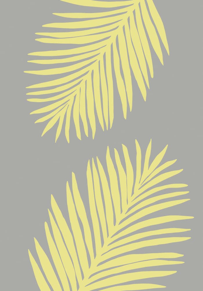 Yellow Palm Leaves by Old Artists Studio — canvas wall art