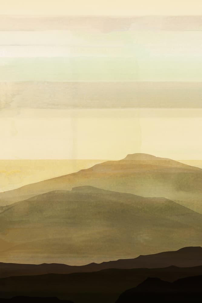 Hazy Mountain Layers by cartissi — canvas wall art