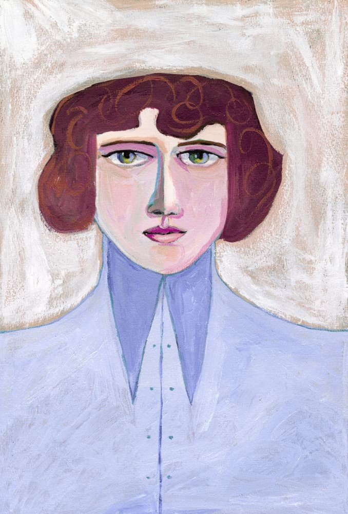 Modern Woman Portrait by Sharyn Bursic — canvas wall art
