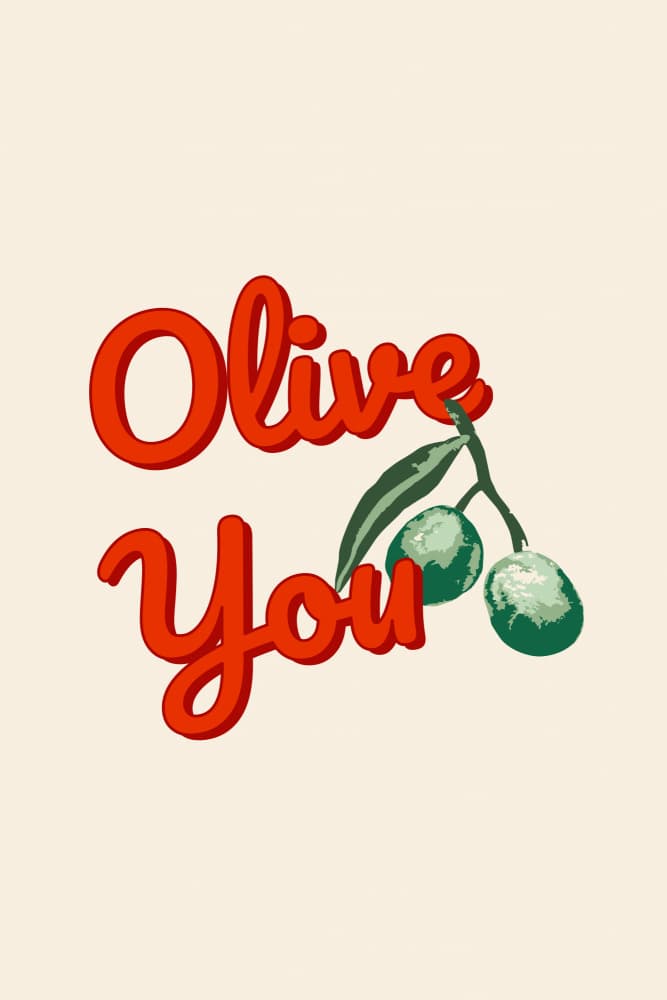 Olive You by Karen Menzenbach — canvas wall art