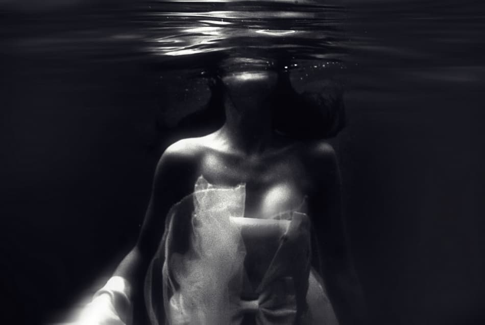 Ethereal Woman Underwater by Yusuf Afandi — canvas wall art