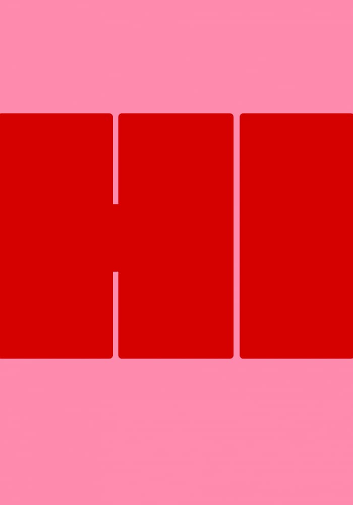 Bold Hi Greeting by Athene Fritsch — canvas wall art
