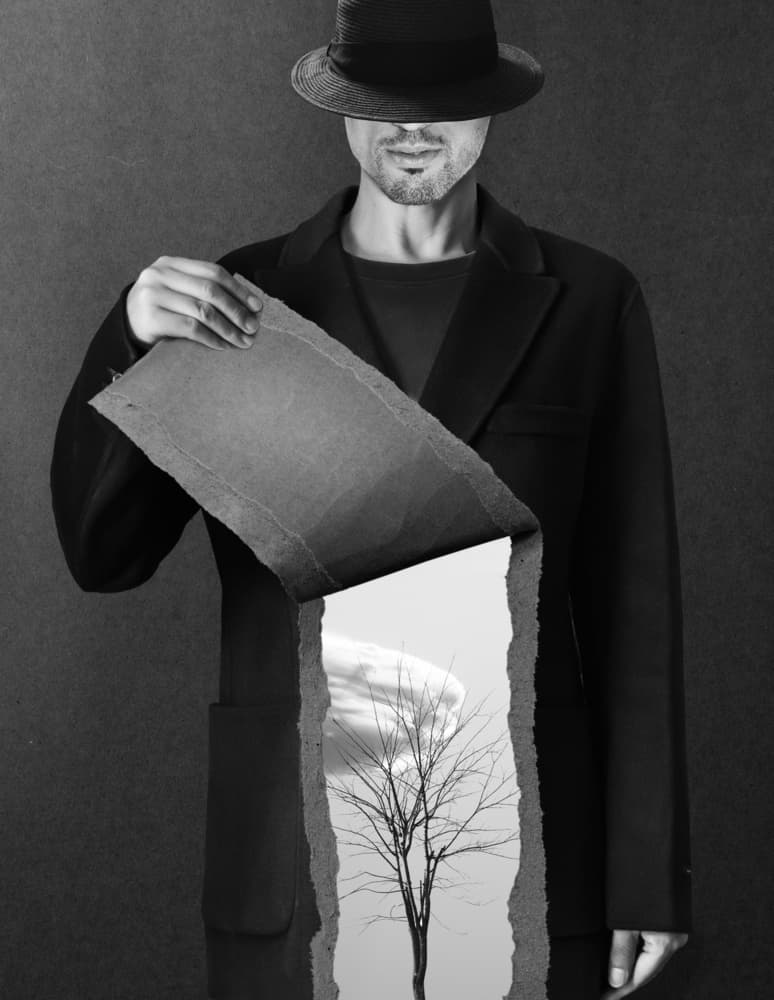 Man Reveals Winter Tree by Biao  Huang — canvas wall art