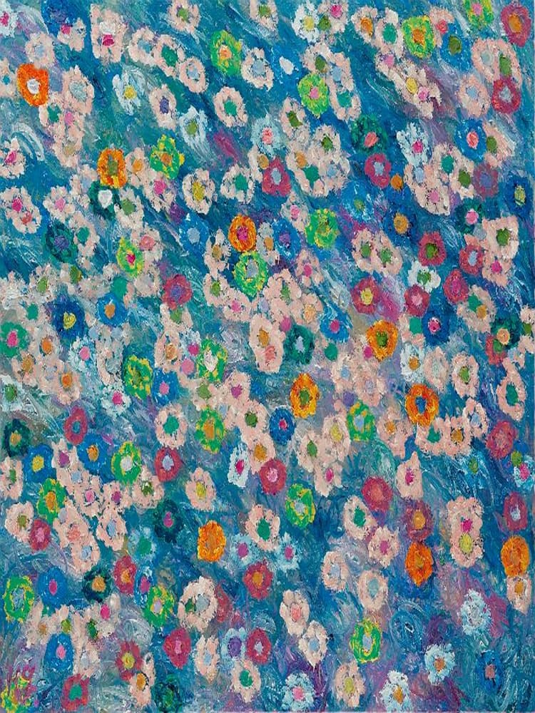 Vibrant Floral Meadow by Helen Joynson — canvas wall art