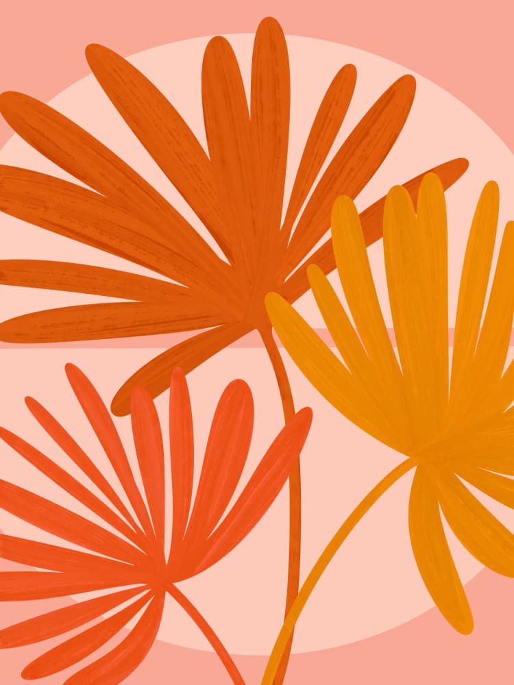 Autumn Palms by Kristian Gallagher — canvas wall art