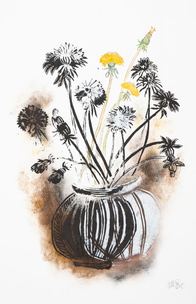 Wild Dandelion Bouquet by Mette Rix — canvas wall art