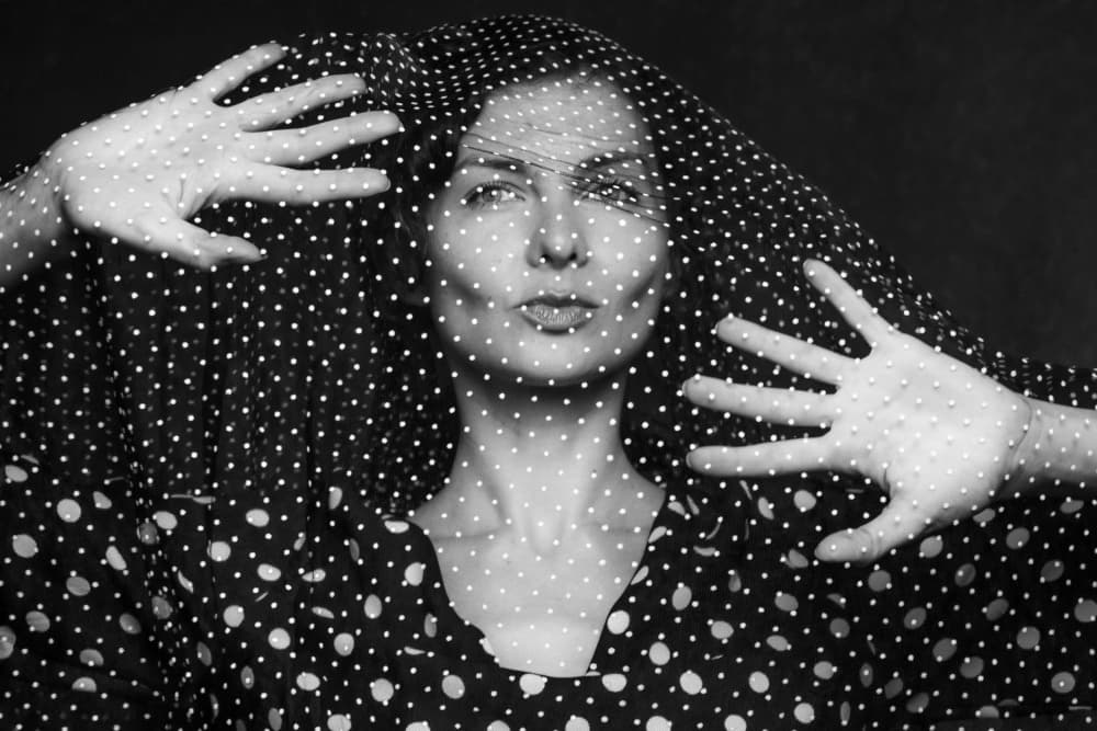Playful Polka Dot Veil by Shuki Laufer — canvas wall art