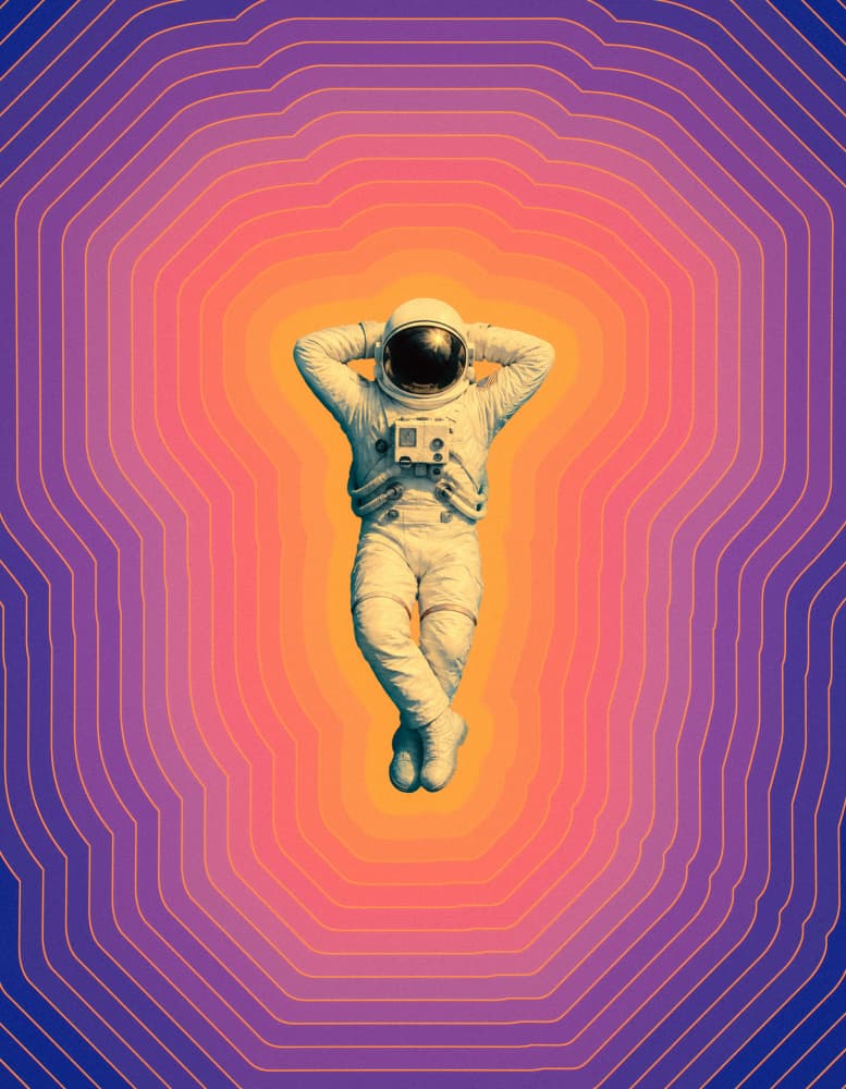 Cosmic Chill Astronaut by Taudalpoi — canvas wall art