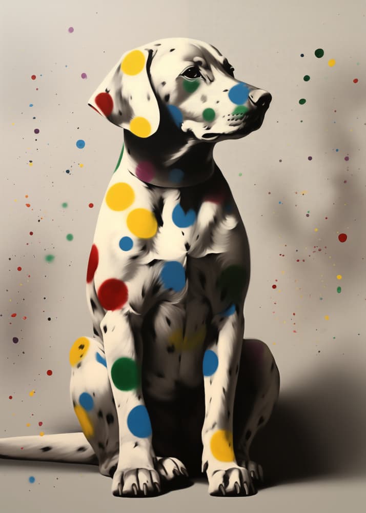 Polka Dot Labrador by Andreas Magnusson — canvas wall art