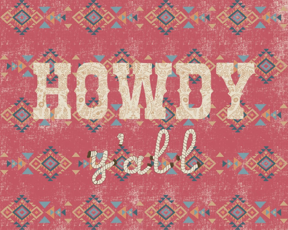 Howdy Y'all Southwest Pattern by Radhika Modi — canvas wall art