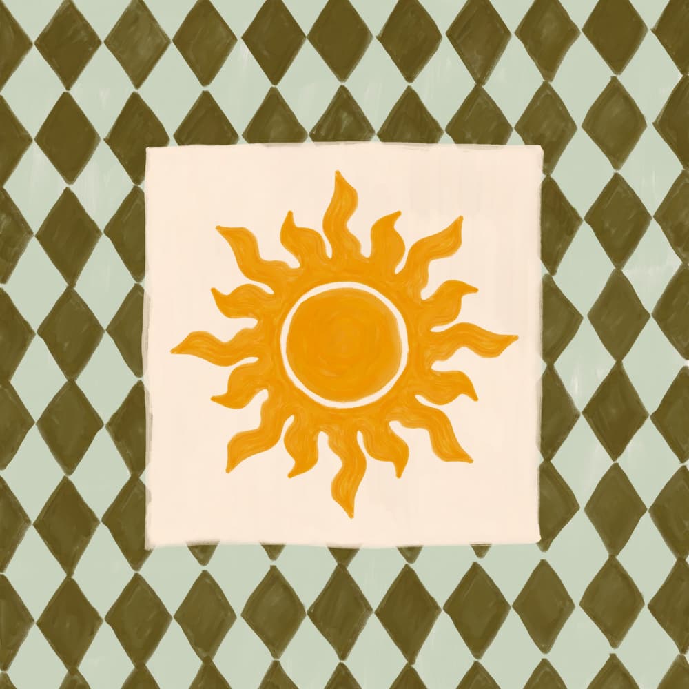 Sunny Diamond Pattern by Katarzyna Gąsiorowska — canvas wall art
