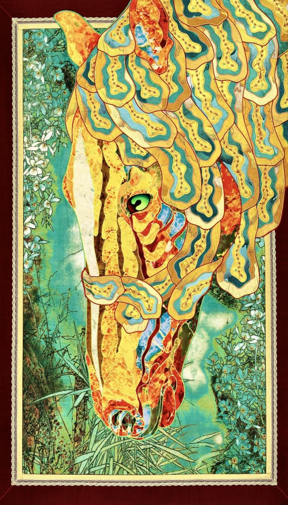 Golden Forest Horse by Kostyantin Malginov — canvas wall art