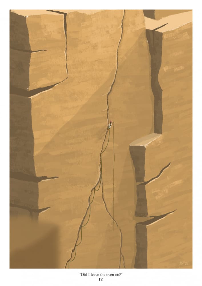 Solitary Cliff Ascent by Jake Waldron — canvas wall art