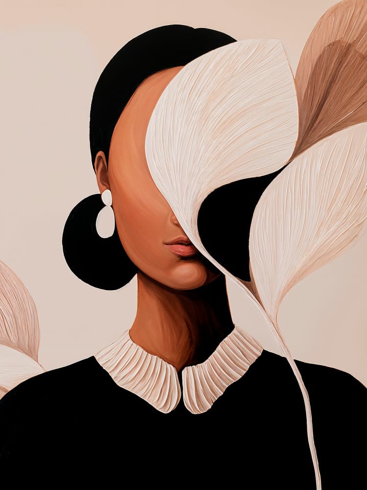 Elegant Abstract Portrait by Studio Palette — canvas wall art