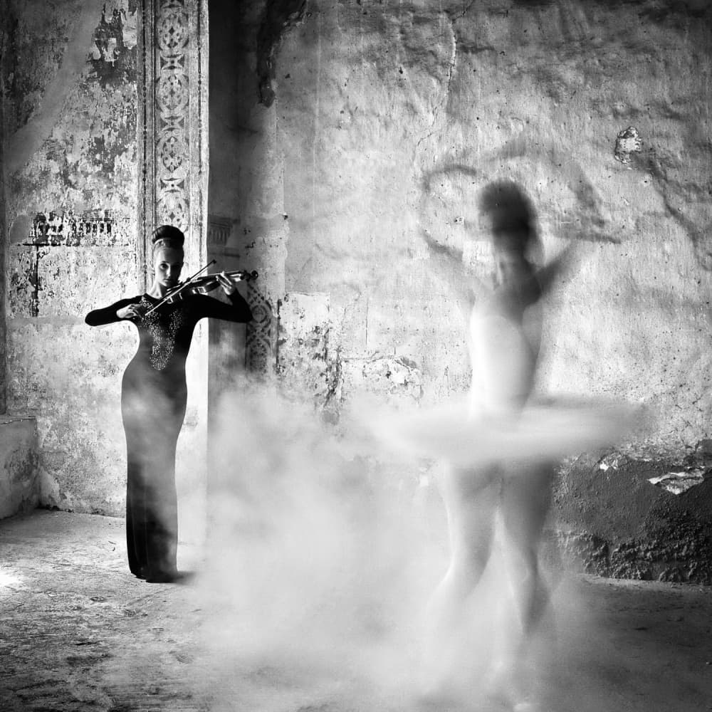 Ballet and Violin Dream by Michael M. — canvas wall art