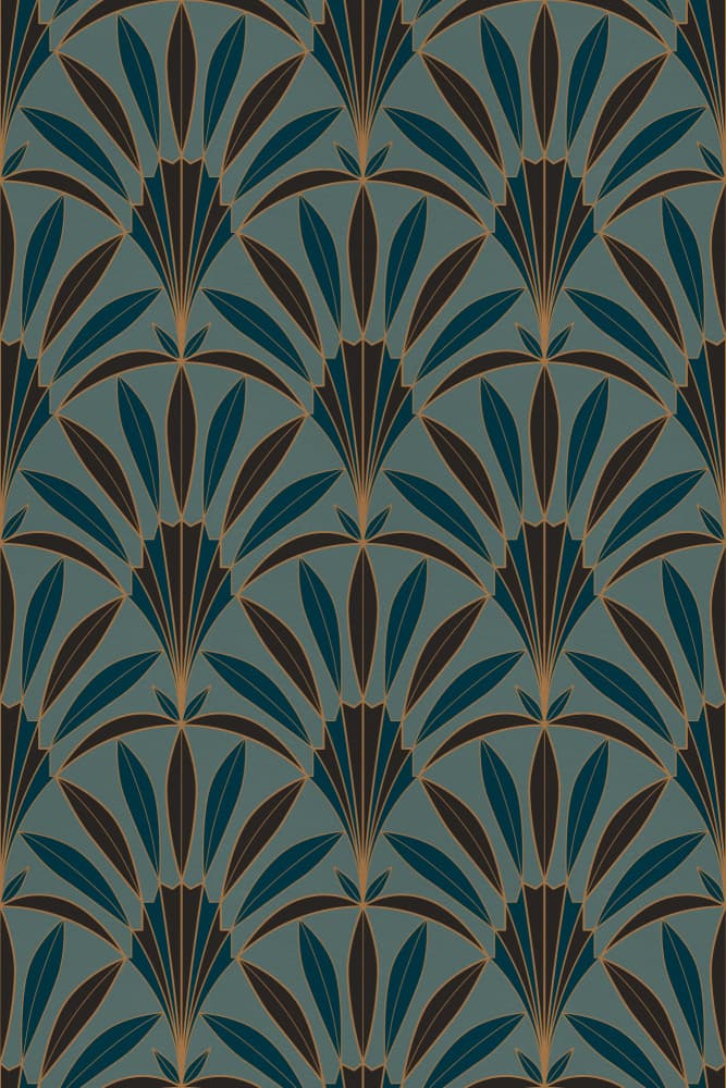 Art Deco Floral Fan by Alexandra Weise — canvas wall art