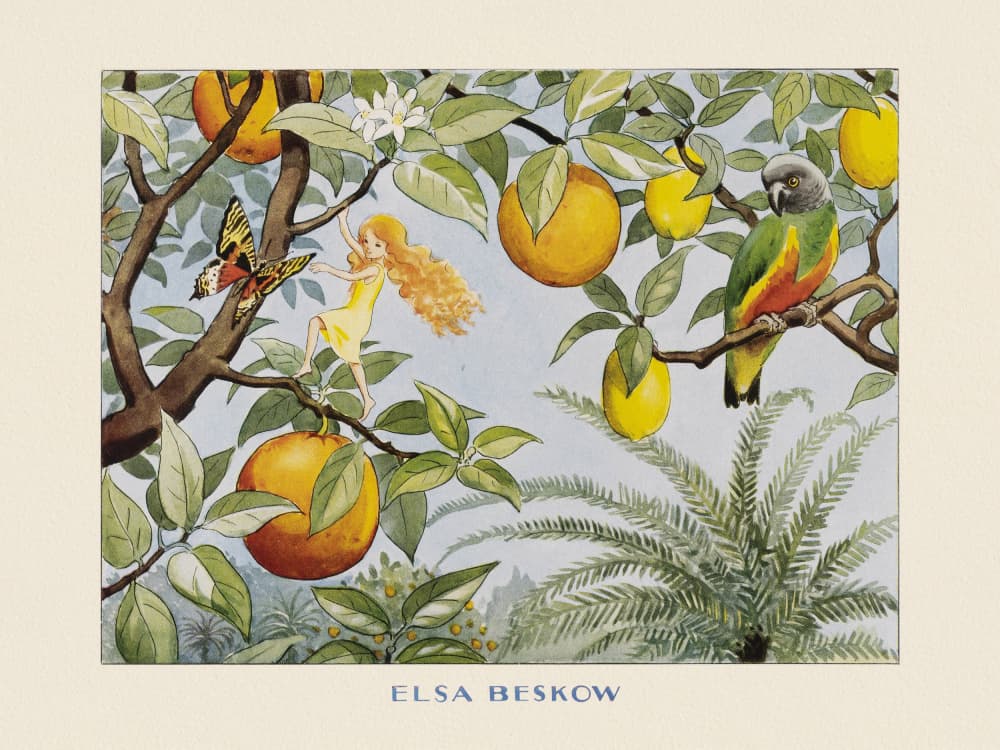 Solägget  Sollandet by Elsa Beskow — canvas wall art