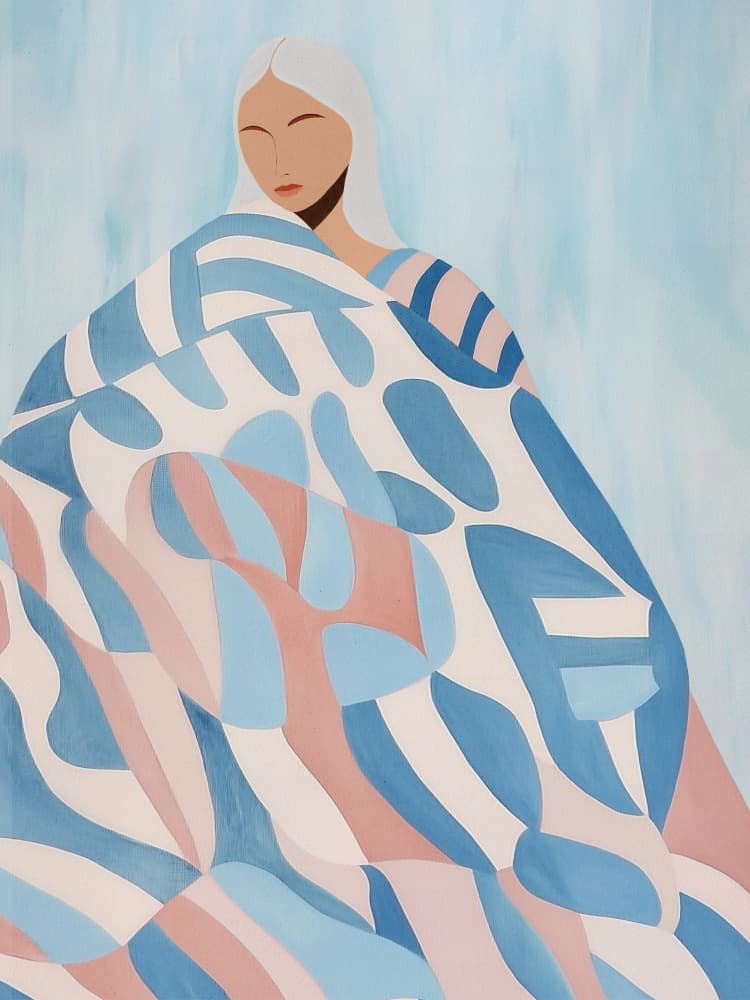 Serene Patterned Woman by Essa Van Reis — canvas wall art