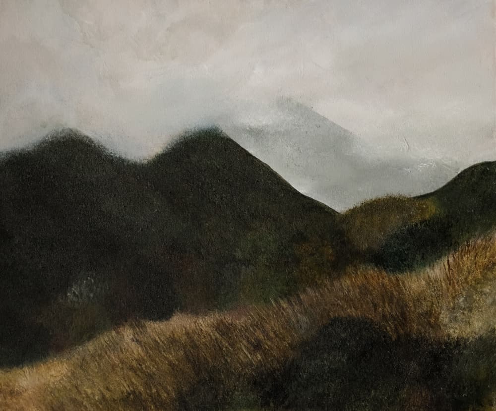 Misty Mountain Peaks by Emily Tingey — canvas wall art