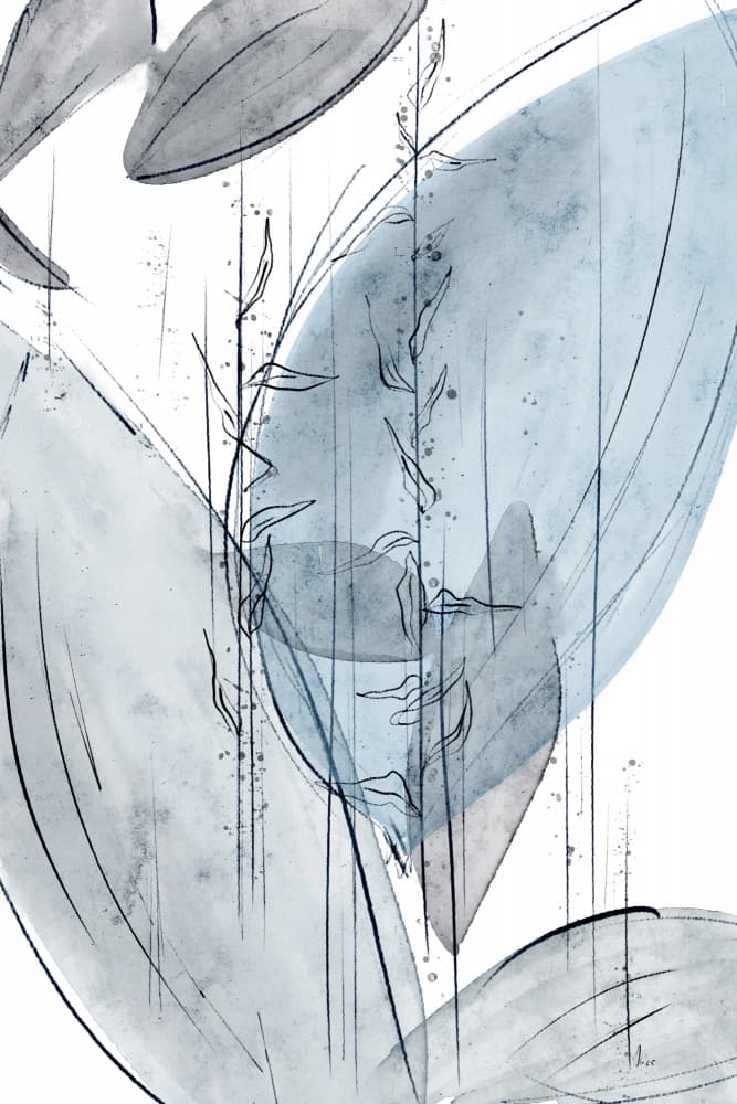 Gentle Blue Botanicals by Ankie Kooi — canvas wall art
