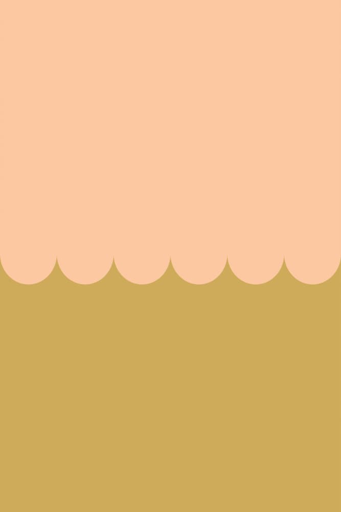 Peach Gold Scallop Design by Old Artists Studio — canvas wall art