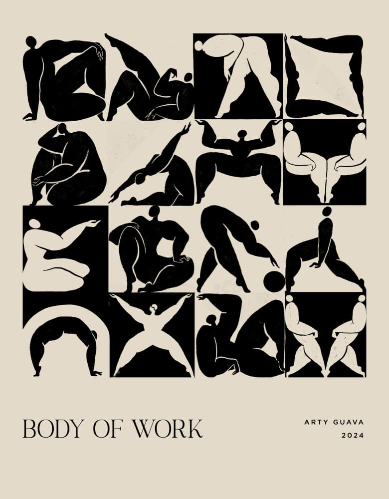 Body of Work (Noir) by Arty Guava — canvas wall art