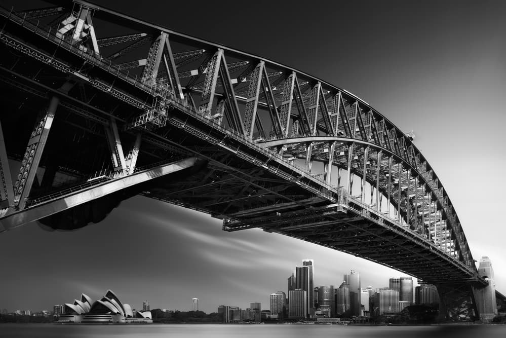 Sydney Bridge and Opera House by Akira TAKAUE — canvas wall art