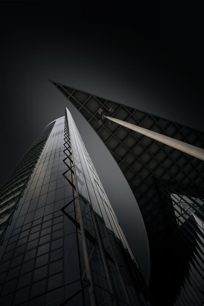 Modern Skyscraper Lines by Jörg  Vollrath — canvas wall art