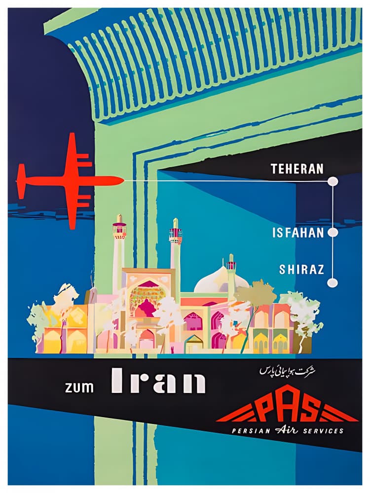 Retro Iran Journey by Chad Hyde — canvas wall art