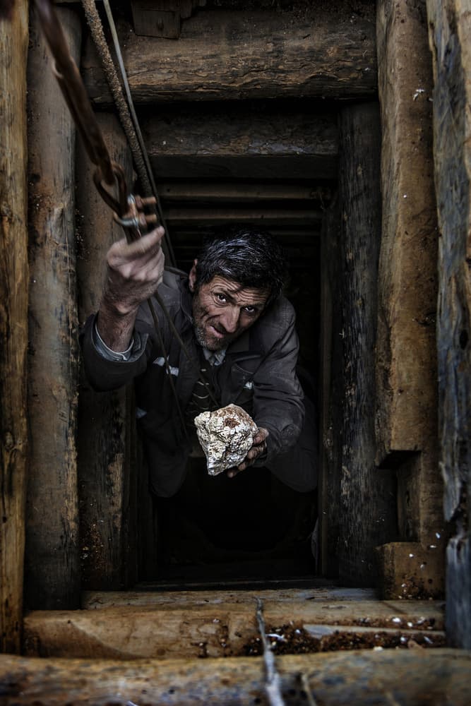 Gritty Miner's Ascent by Yasemin Bakan — canvas wall art