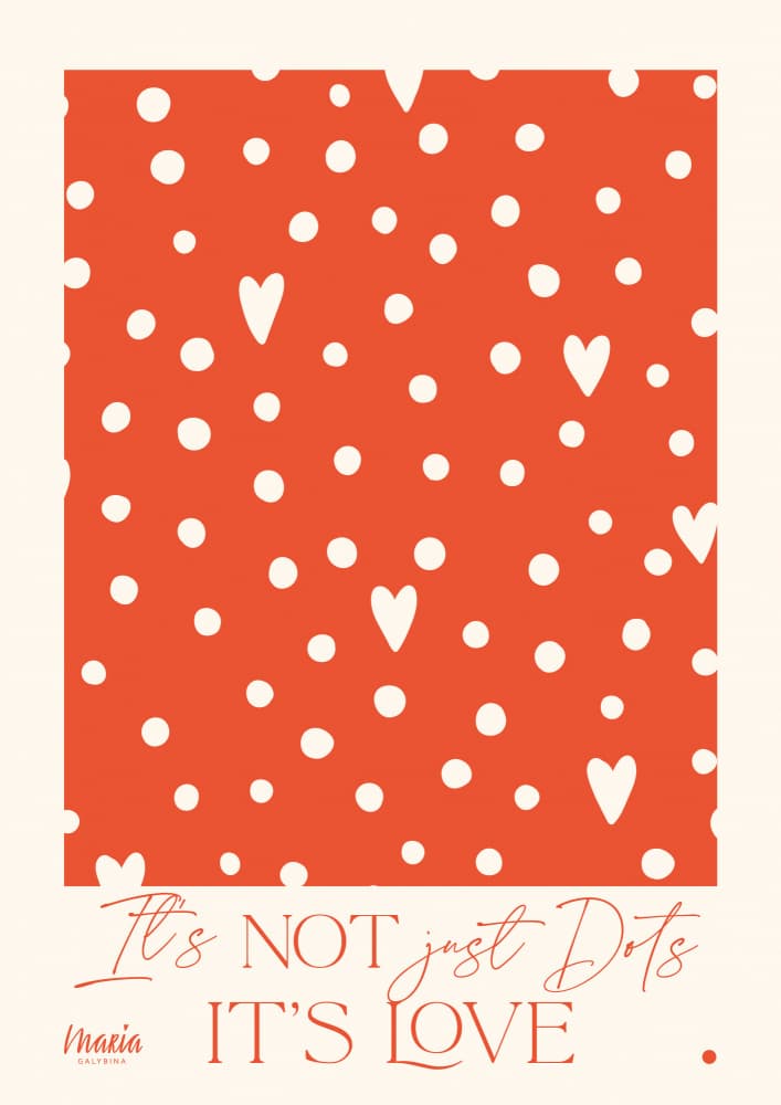 Sweet Love Dots by Maria Galybina — canvas wall art