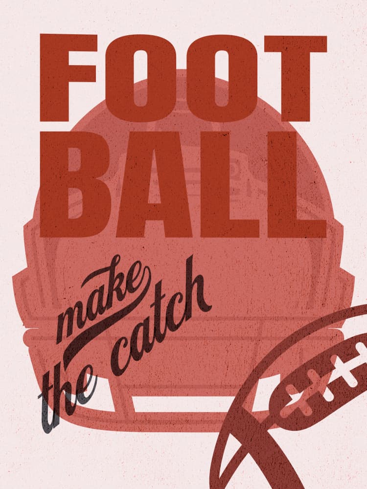 Football Make The Catch by Old Artists Studio IV — canvas wall art