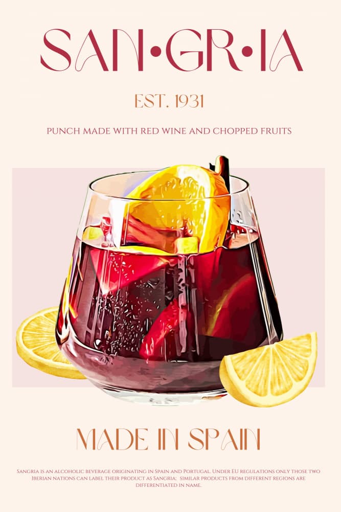 Classic Spanish Sangria by Nazma Khokhar — canvas wall art