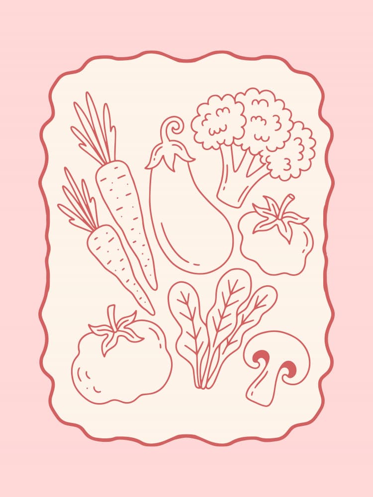 Fresh Garden Vegetables by Mathieu — canvas wall art