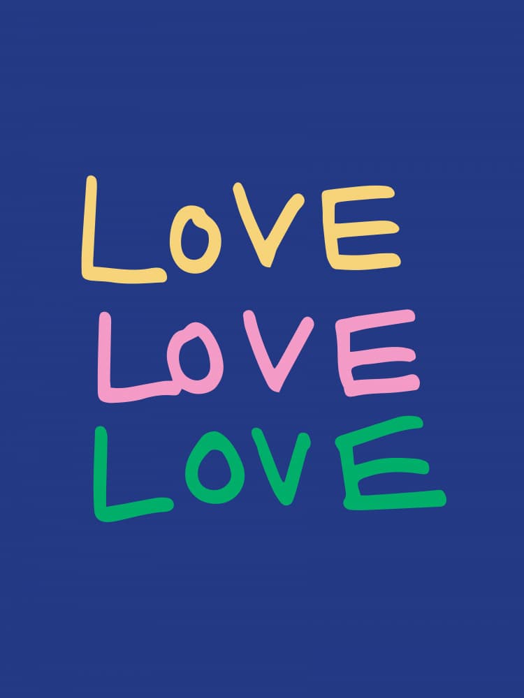Colorful Love Message by Studio Memb — canvas wall art