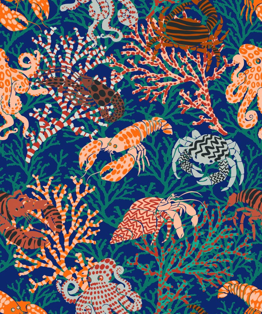Vibrant Ocean Life by Annick — canvas wall art