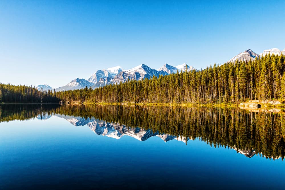 Majestic Mountain Reflection by GuruShots — canvas wall art