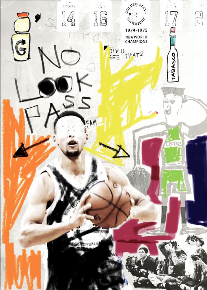 No Look Pass Action by Stefan Bammert — canvas wall art