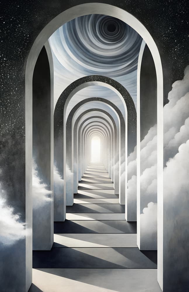 Celestial Archway Journey by Miguel Bruzual — canvas wall art