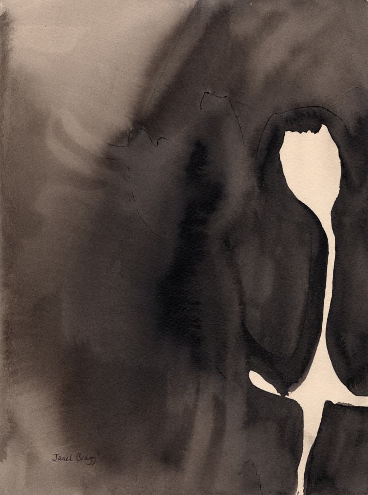 Abstract Dark Silhouette by Janel Bragg — canvas wall art