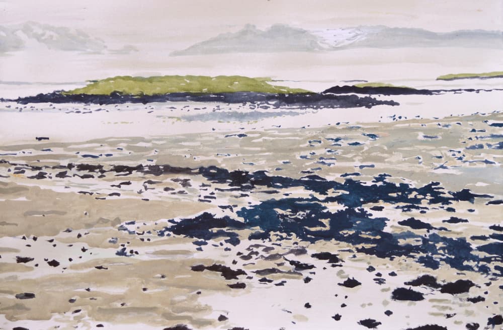 Peaceful Tidal Beach by Karin Bos — canvas wall art
