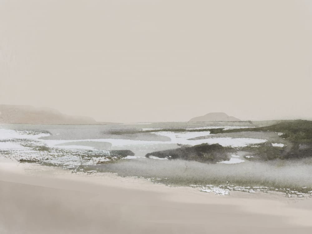Calm Beach by Dan Hobday — canvas wall art