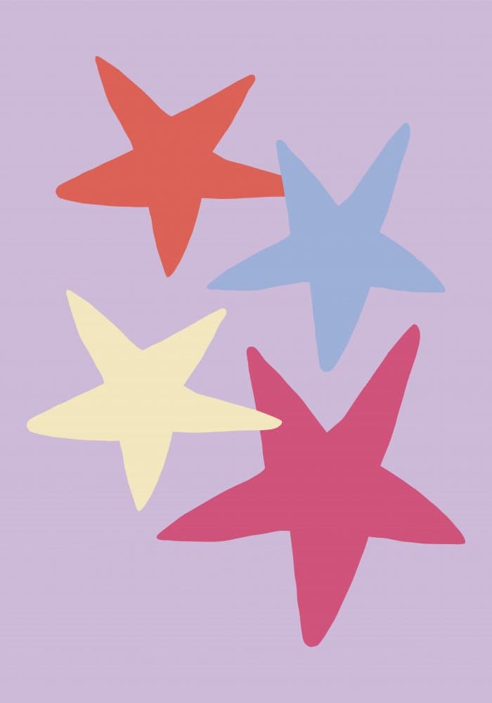Playful Star Shapes by Old Artists Studio — canvas wall art